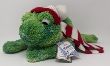 Aurora Flopsies Frog Striped Santa Hat Scarf Winter Plush Stuffed Animal Toy 13