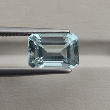 5 Ct AQUAMARINE Emerald Cut Stone, AAA Grade HIGH QUALITY Loose Stone Pendant