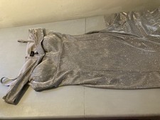 R M Richards Women's Size 18 Shimmering Silver/Liac Cocktail Dress