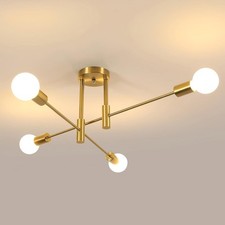 Sputnik Ceiling Light Industrial Chandelier Semi Flush Mount Dining Room Hallway