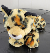 Aurora World Jaguar Leopard Spotted 8" Nov 2016 Floppy Soft Small Stuffed Plush