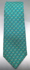 Vineyard Vines Teal Whale 100 Silk Kids Luxury Tie - 50" x 2.5"