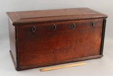 RARE Antique 17thC Document Valuables Oak 4 Locks Town Hall Document Safe Chest