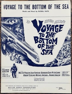 1961 film VOYAGE TO THE BOTTOM OF THE SEA sheet music SCI FI Walter Pidgeon