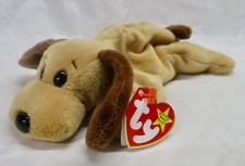 Ty Beanie Baby BONES the Dog 9 Inch  w/ Error - Born in 1994 - Made in 1993