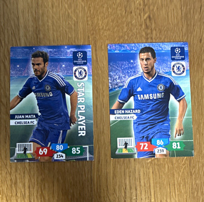Panini Adrenalyn XL UEFA CL 2013/14 Karten Lot 2x Chelsea Mata/Hazard Nr.234/239
