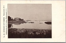 Vintage 1900s MAMARONECK, New York Postcard "No. 19 - ENTRANCE OF HARBOR" Unused