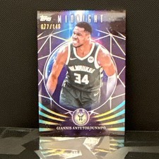 Topps 2025-26 Midnight Giannis Antetokounmpo Moonfall 77/149 Bucks