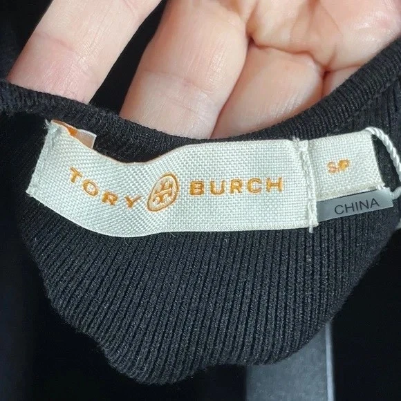NEW Tory Burch Dress Womens Small black Florence fit flare knit designer classic - Image 4 of 4