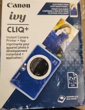 Open box Canon Ivy CLIQ  Instant Camera Photo Printer Sapphire Blue