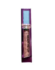 LuLu Light-Up Lip Gloss with Built in Mirror Beam Me Up Nude Glitter Shade NEW