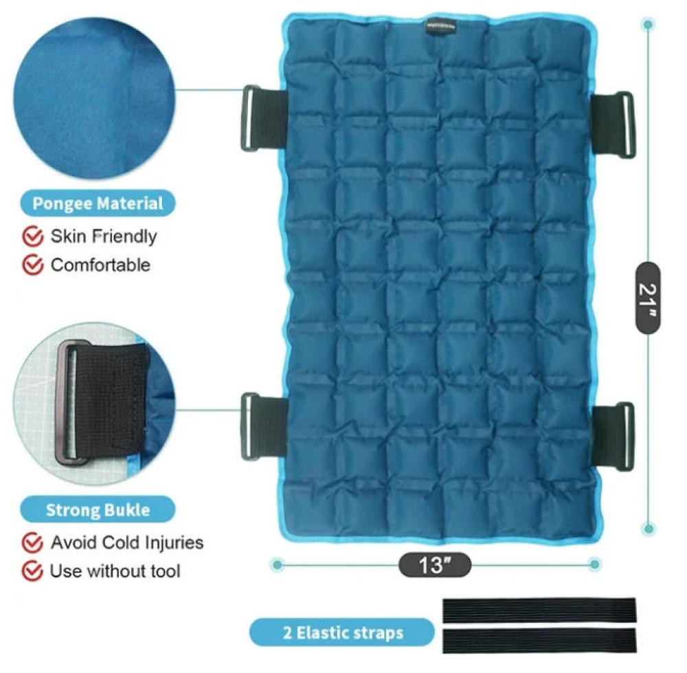 Large Ice Pack Wrap for Hip, Knee, Shoulder, Back Pain Relief Reusable Gel Cold