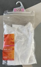 M&S Girls White Long Sleeve Thermal Vest size 18 to 24 months New in Packet