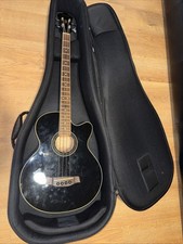 Ibanez Acoustic Bass Guitar with Gig Bag RACKETE AEB8E-BK