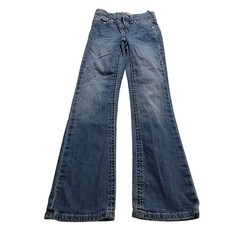 Ariat R.E.A.L. Denim Bootcut Jeans Girls SZ 10 Blue Medium Wash Adjustable Waist