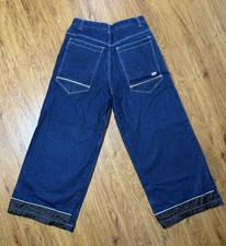 Vintage 90 s Y2K Breakdown Denim Baggy Jeans 33 Rave Skate Jnco Style Rare
