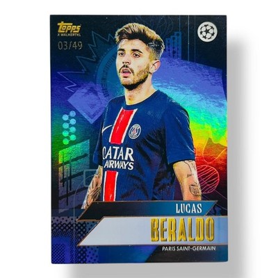 Lucas Beraldo /49 Topps UCC Gold PSG Paris Saint Germain No Autograph PSA Card