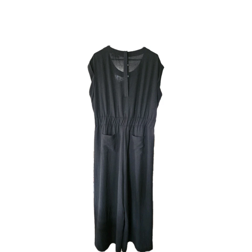 Mono Calvin Klein Manga Gorra Hasta el Tobillo Pierna Ancha Talla 16 Negro Corbata Cintura  Foto 2 de 4