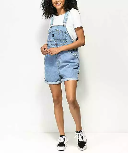 New Women'S Xs S M L Unionbay 90S Style Shorts Denim Overalls  Shortalls | Ebay