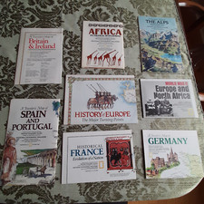 Lot 9 Vintage National Geographic Maps VF Europe & Africa Alps GMY FR Spain Brit