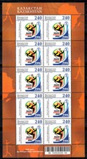 Kazakhstan 2010 Mi. 676 Mini Feuille 100% Neuf ** Coupe du Monde