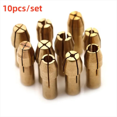  10-Stck. 0,5-3,2mm Golden-Bohrfutter Elektrobohrer  Mini Bohrwerkzeug. d-4,8mm 