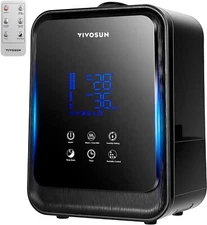 VIVOSUN 4.5L 2-in-1 Cool&Warm Mist Air Ultrasonic Humidifier 360° Nozzle 172ft³