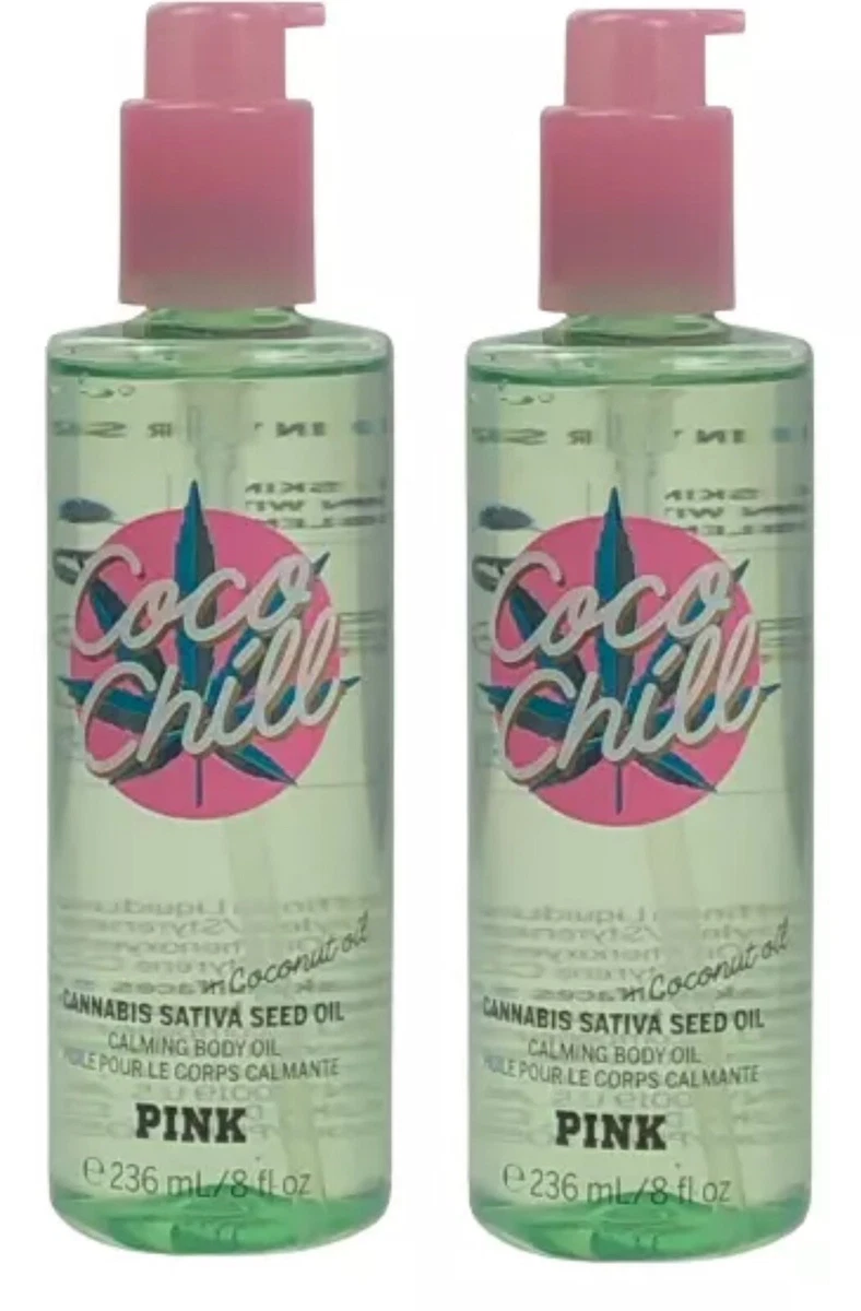 LOT OF 2 VICTORIA'S SECRET PINK COCO CHILL CANNABIS SATIVA COCONUT