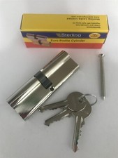 Sterling EPN4545 Double Euro 5 Pin Cylinder 90mm (45x45), Polished Nickel (M206)