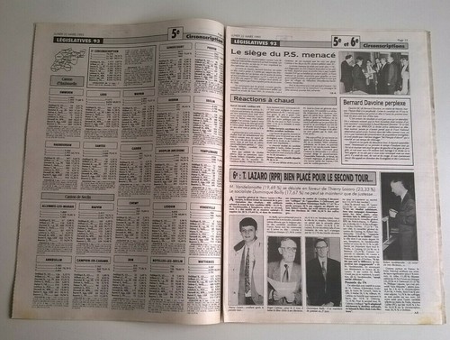 NORD ECLAIR du 22/03/1993 - Elections législatives : 1er tour - Etat Collector - Picture 5 of 12