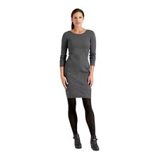 Athleta Women Medium Long Sleeve Back Zip Illusion Charcoal Active Dress
