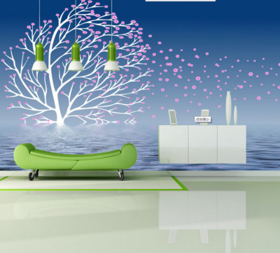3D Branches Pink Petals 27511NA Wallpaper Wall Murals Removable Wallpaper Fay