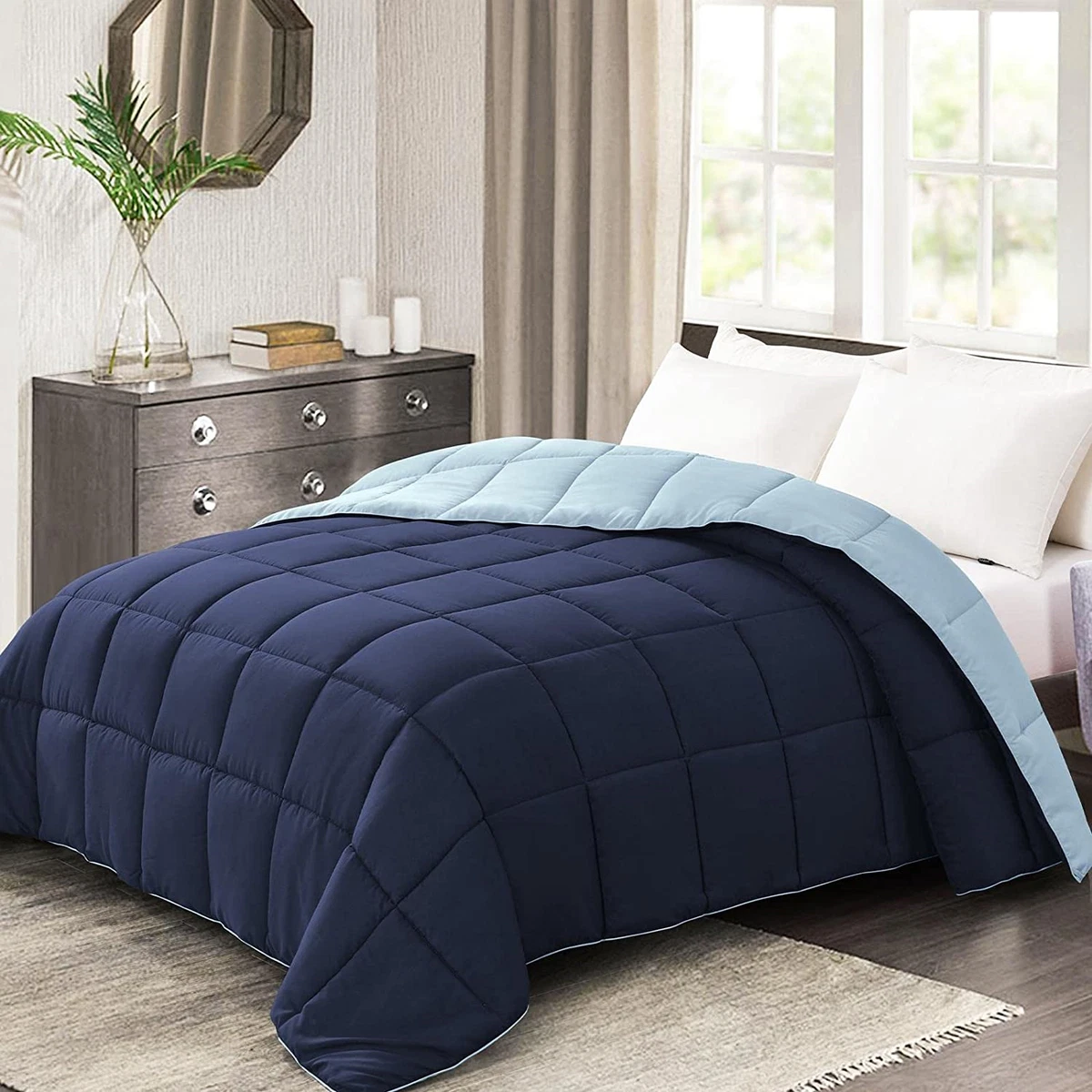 Homelike Moment California King Lightweight Comforter Navy All