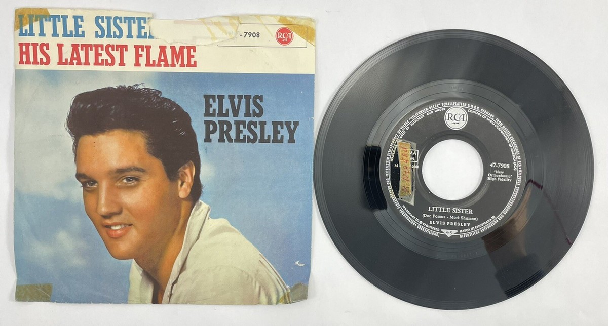 ELVIS PRESLEY LITTLE SISTER / HIS LATEST FLAME 1961 German 7