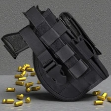 Right Hand Tactical Molle Pistol Holster Fits Gun with Laser or Light Attachment