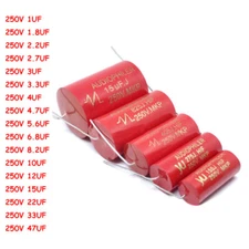 2/10/20Pcs 250V 1uF~47uF 5% Tweeter Speaker Crossover Non-Polarized Capacitors