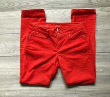 Ann Taylor Womens 27/4P Pants Corduroy Modern Straight Orange Stretch