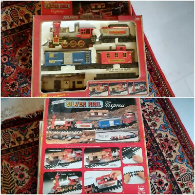 Sold Price: New Bright No. 1170 DU Talking Silver Rail Express Store