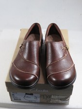 Ex cond Clarks cheyn misha brown Women loafer flat leather comfort walk 8M 95