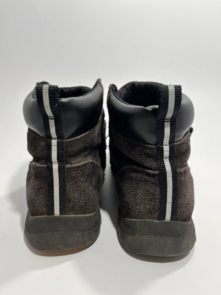 Lands' End Marrón Gamuza Todo Clima Sin usar, Puntera Senderismo Botas Gancho y Lazo Juveniles Talla 5 Foto 4 de 4