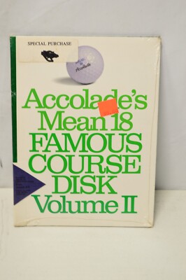 NEW Accolade's Mean 18 Famous Course Disk Volume II Atari ST Computer Game