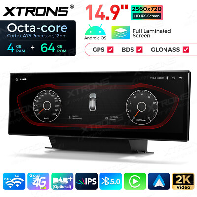 14.9 Inch IPS Touchscreen Head Unit CarPlay for Audi A4 A5 MIB2 4G LTE 4GB 64GB