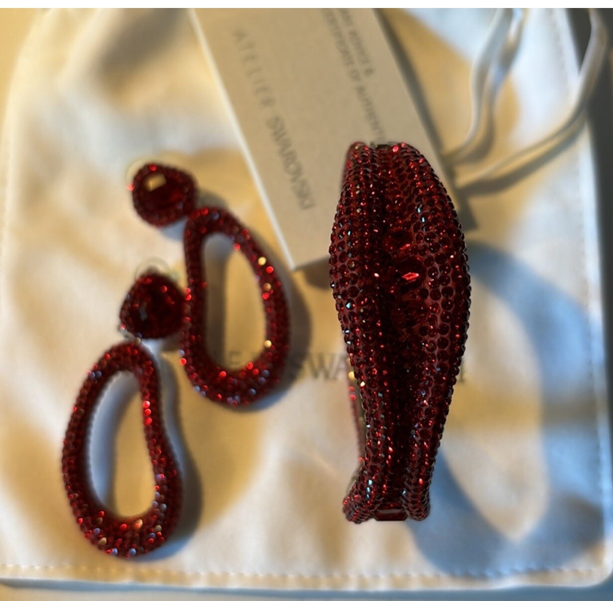 Authentic Swarovski Atelier Red Statement Necklac… - image 10