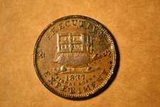 1837 Hard Times Token- Illustrious Predecessor- AU with small scratches/bumps