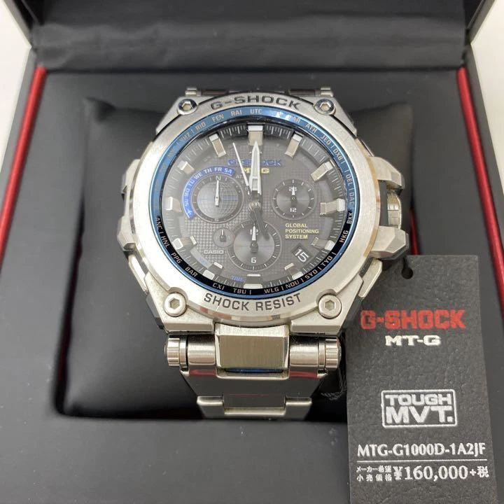 CASIO G-SHOCK MTG-G1000D-1A2JF Solar Silver Mens Watch Used 2d27129