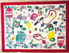 Hand-hooked Rug  GLAMOUR GIRL tween 47 x 35.5"  100 wool  NEW