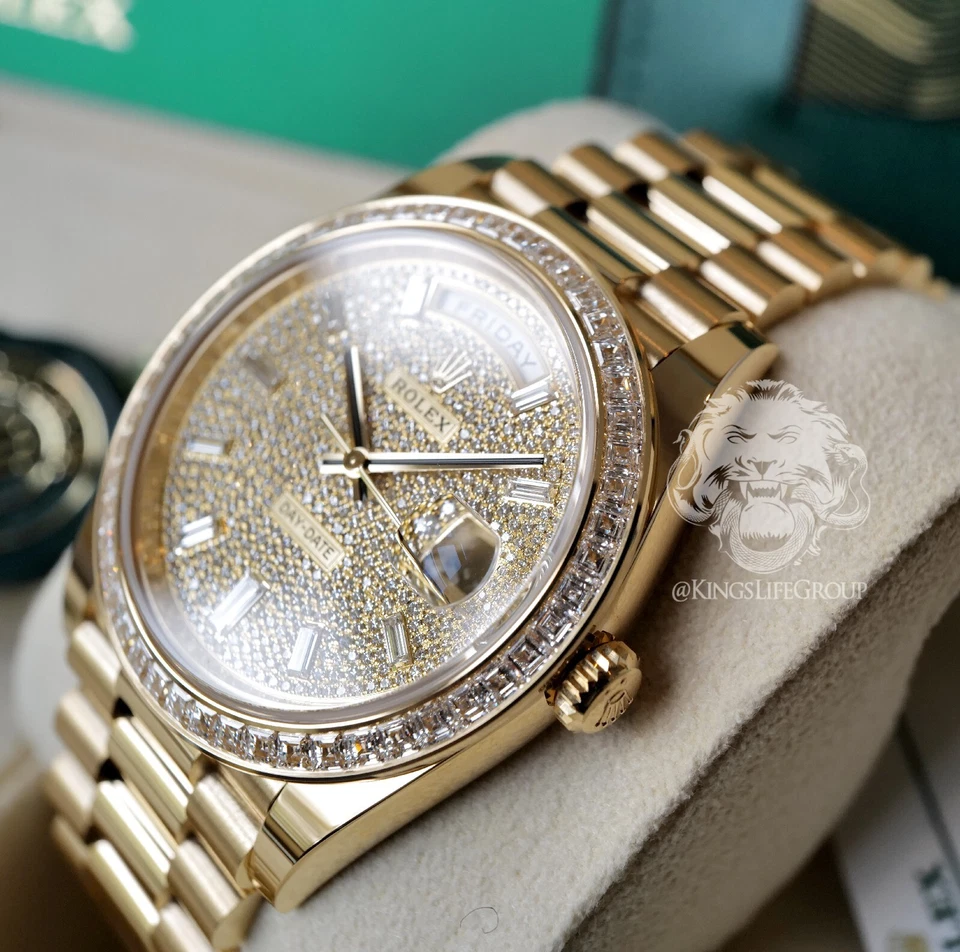 劳力士 40 毫米 Day Date 40 毫米 228398TBR BAGUETTE 表圈和铺面表盘 — 第 2/4 张图片