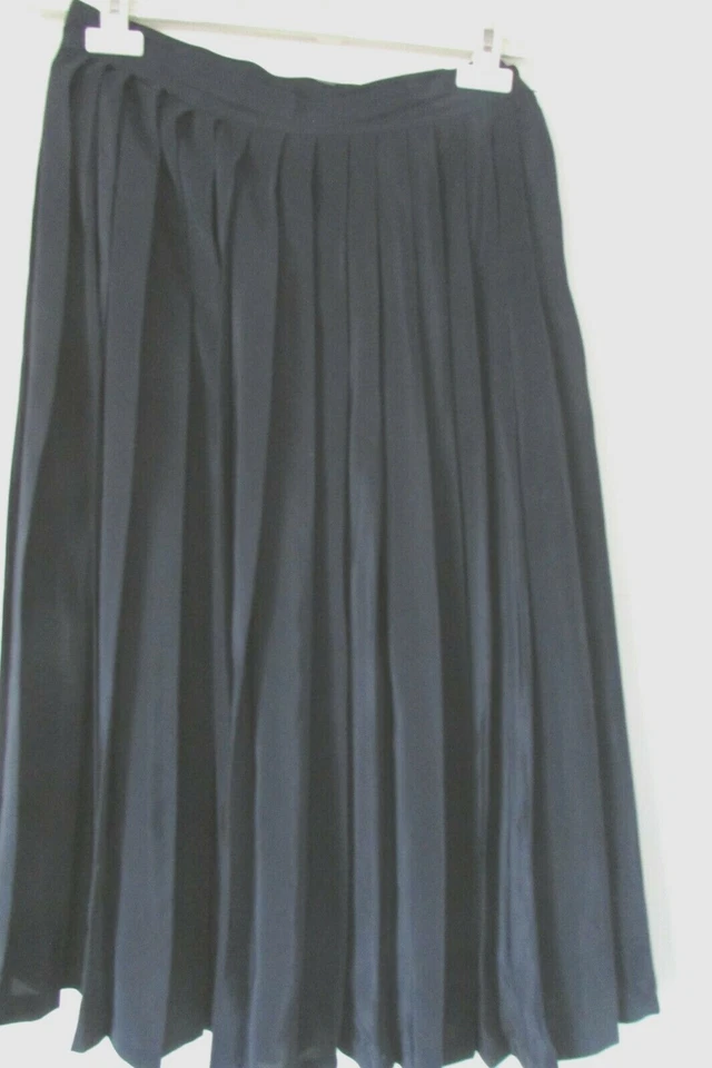  AUTHENTIQUE JUPE PLISSÉE MARINE DES ANNÉES 60/70. TAILLE 40 - VINTAGE. - Photo 2/3