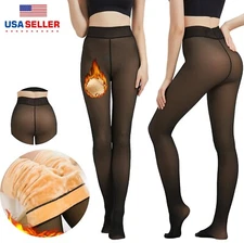 Thick Womens Thermal Fleece Tights Pantyhose Warm Winter Double Lined Stretch US