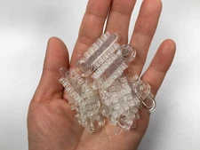 50 Pcs Dental Orthodontic High StrengthElastic Rubber Rotation Wedge Pad Clear